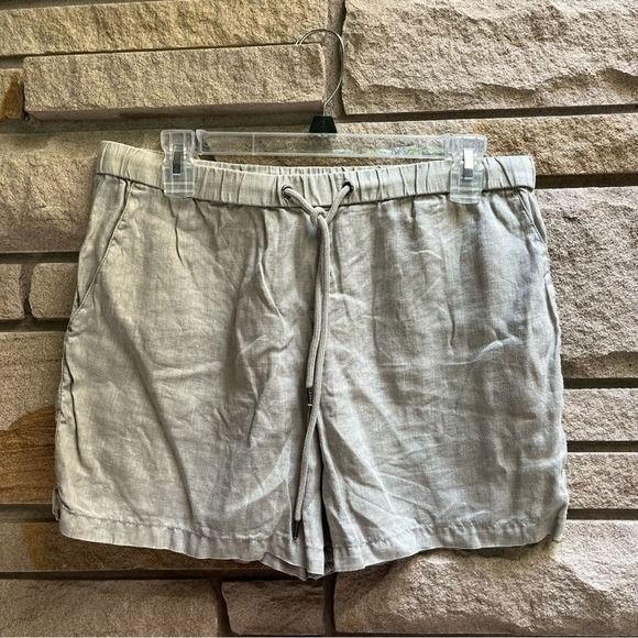 James Perse Canyon 100% Linen Button Up Shirt & Short Set Silt Pigment 2 Medium - Picture 10 of 12